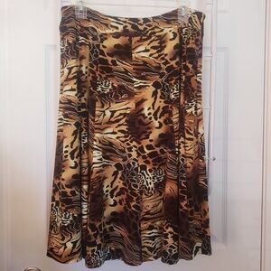 Grace Elements size XL Animal Print Skirt